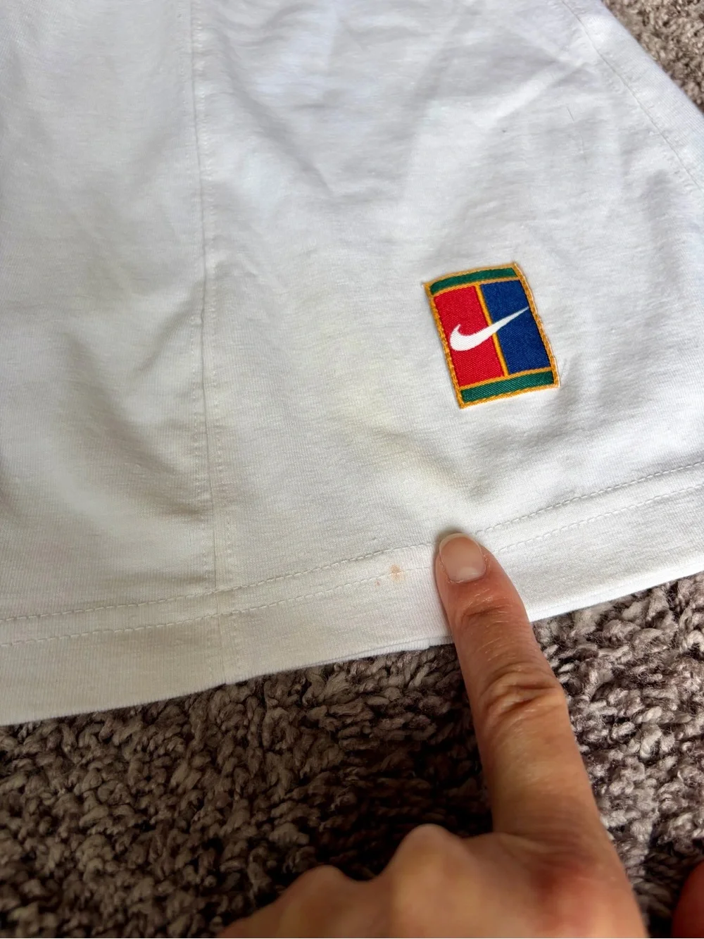 Vintage 90’s Nike White Dri-Fit Tennis Skirt with Court Logo Patch